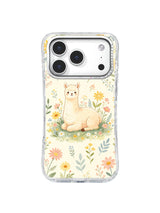 Floral Alpaca Rest pattern for Daisy Alpaca Picnic iPhone case
