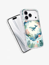 Ocean Garden Whale iPhone 17 Pro case side view