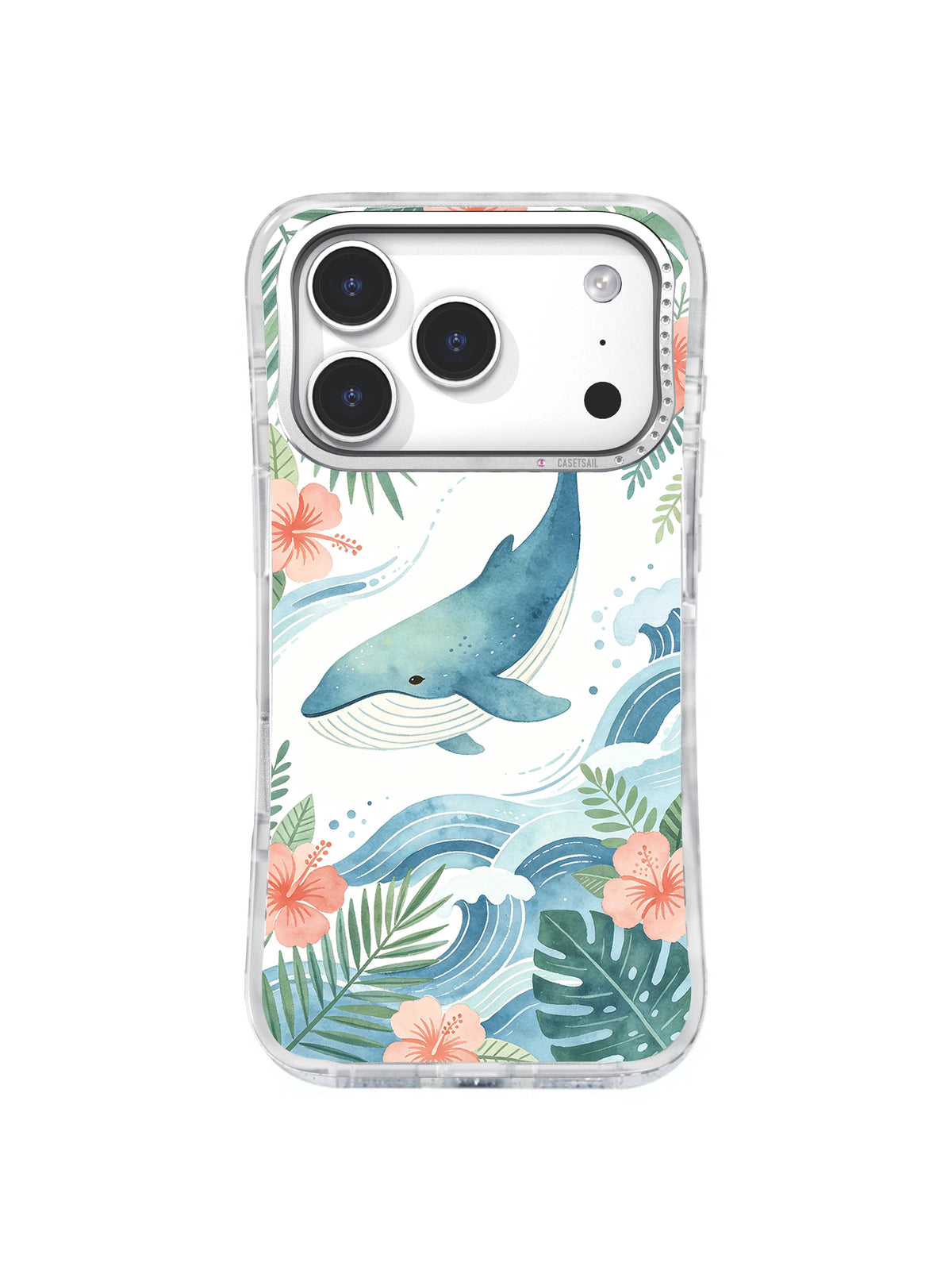 Hibiscus Ocean Drift pattern iPhone 17 Pro case