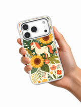 Artist-designed pony and sunflower phone case