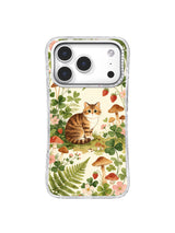 Vintage Mushroom Cat Garden iPhone 17 Pro case front view