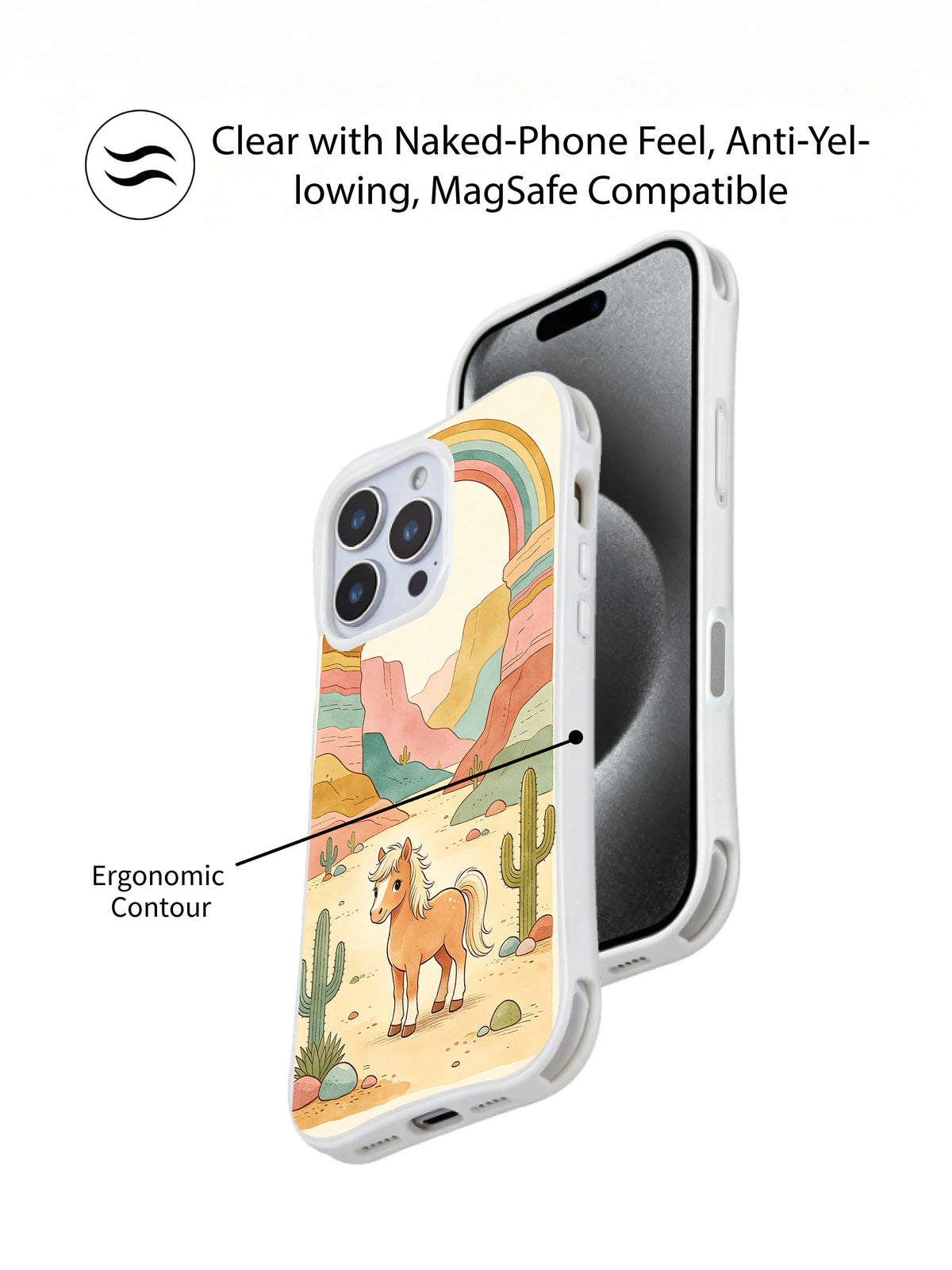 Prairie Rainbow Pony iPhone 14 Pro case product view 5
