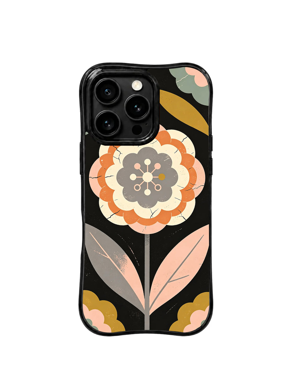 Concentric Night Bloom pattern iPhone 15 Pro case