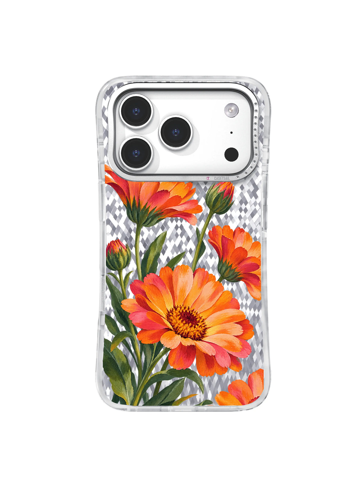 Coral Banner marigold artwork on transparent ground for iPhone 17 Pro Case