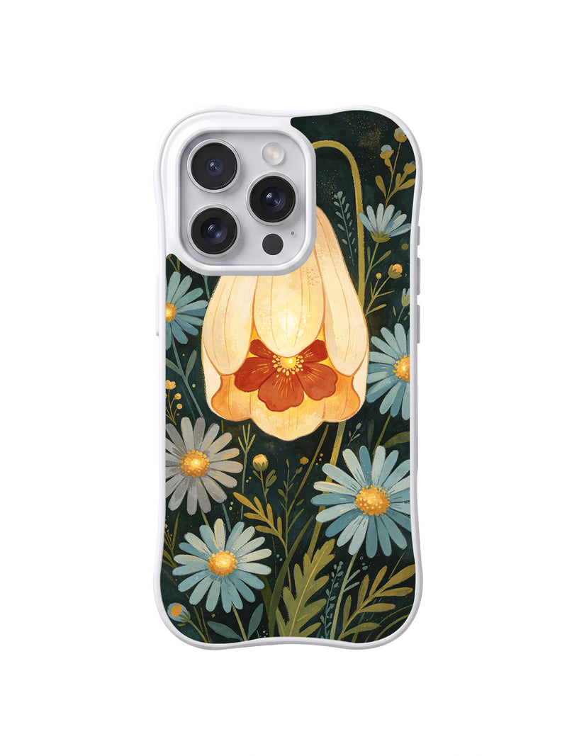 Meadow Lantern Bloom iPhone 15 Pro Case – Cottagecore Floral Art