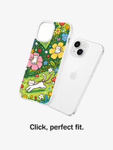 Green meadow kitten phone case detail