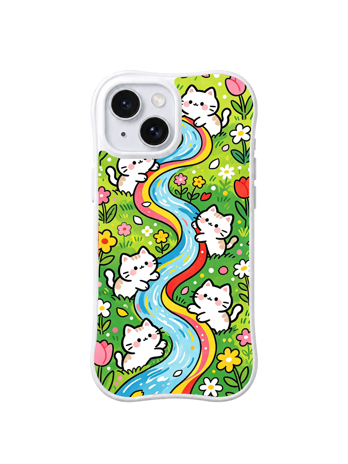 Ribbon Meadow Parade pattern on iPhone 15 case