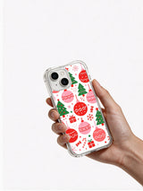Merry Ornament Wishes iPhone 13 case lifestyle in hand