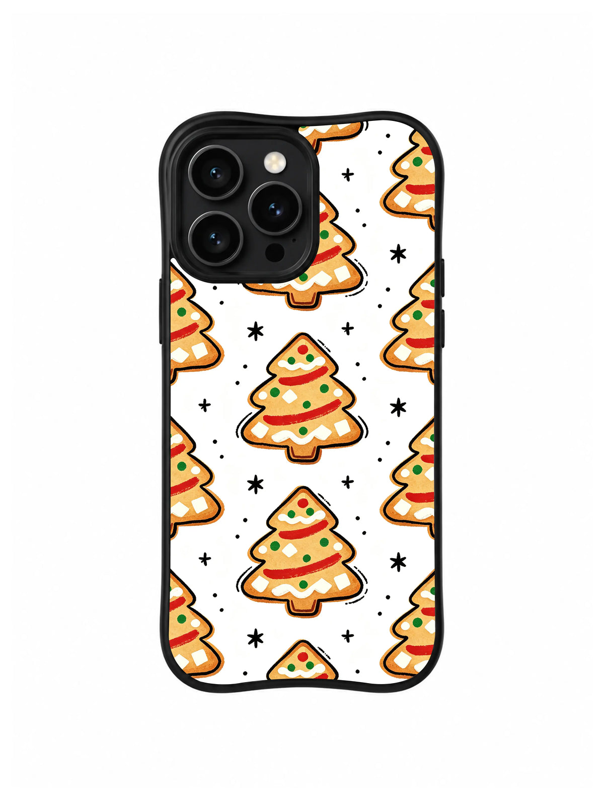 Gingerbread Ribbon Pines pattern iPhone 13 Pro case