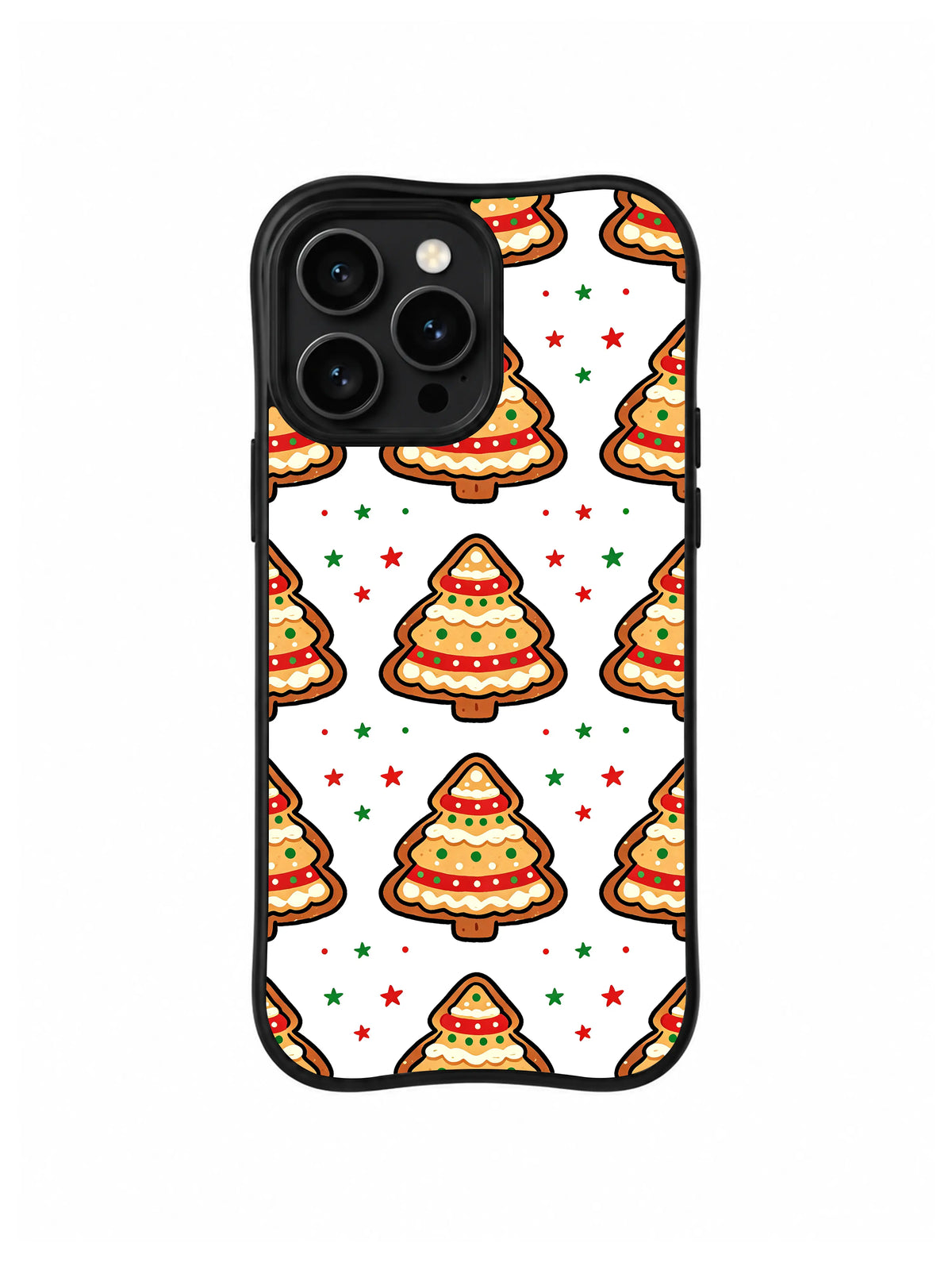 Golden Sprinkle Pines pattern iPhone 13 Pro case