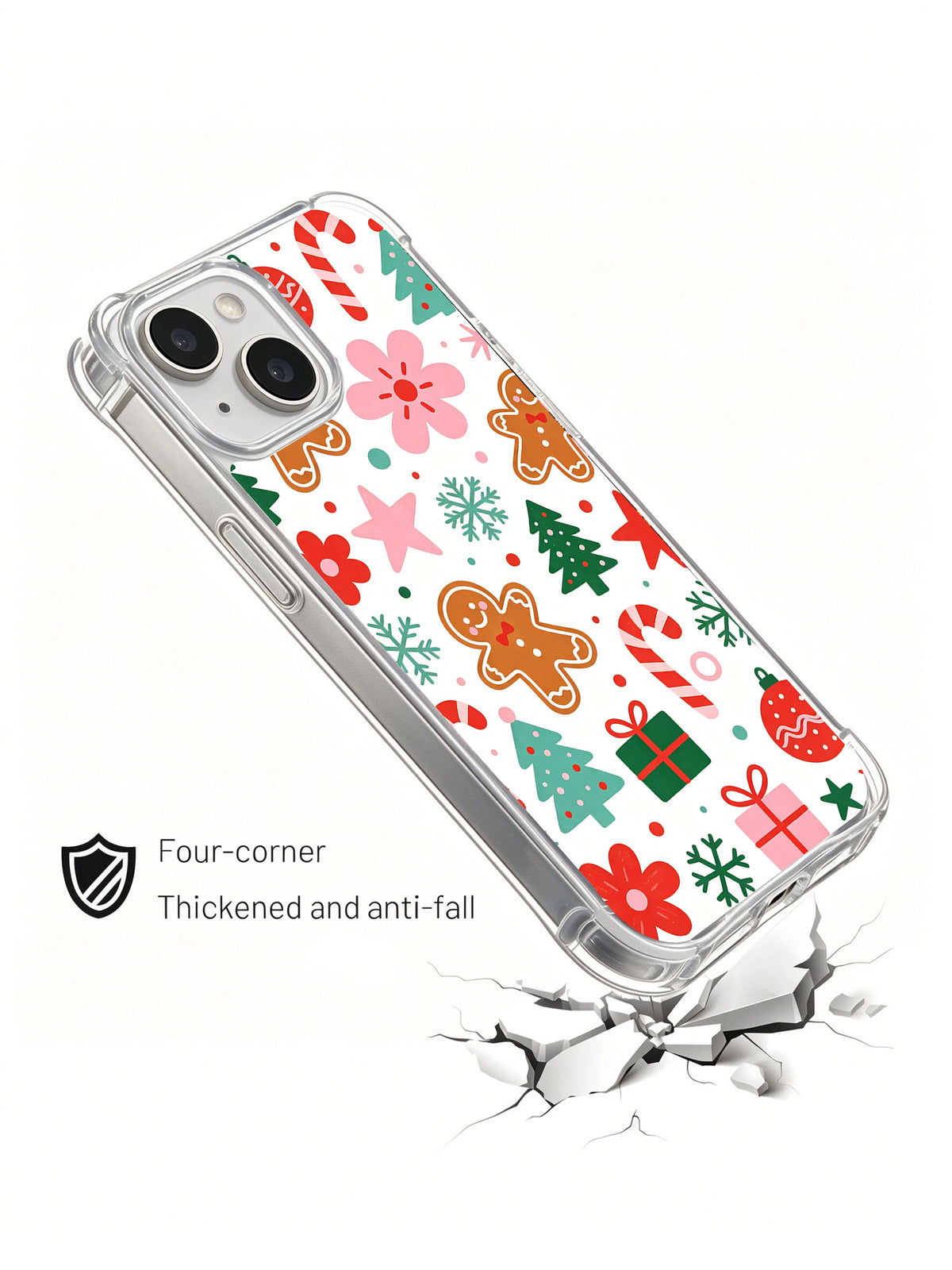 Aesthetic holiday art iPhone 13 case side view