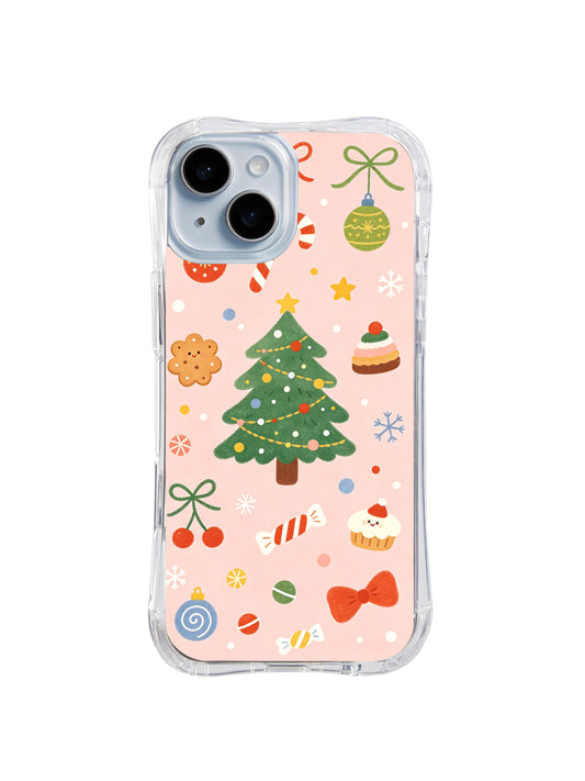 Sweet Ornament Tree pink Christmas candy iPhone 14 Plus case by Merry Vellum