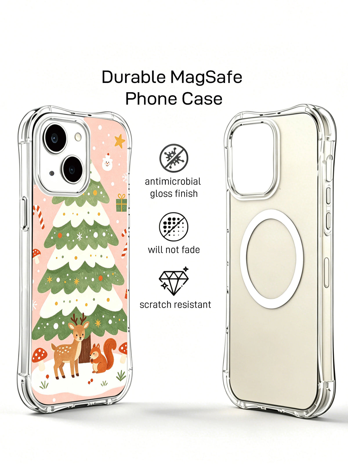 Little Christmas Forest case front and back presentation with visible feature callouts