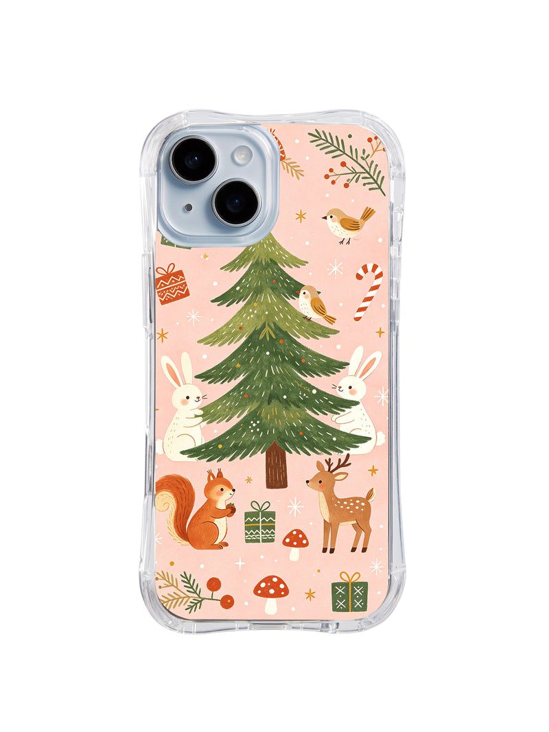 Little Christmas Forest Folk Art iPhone 14 Plus Case