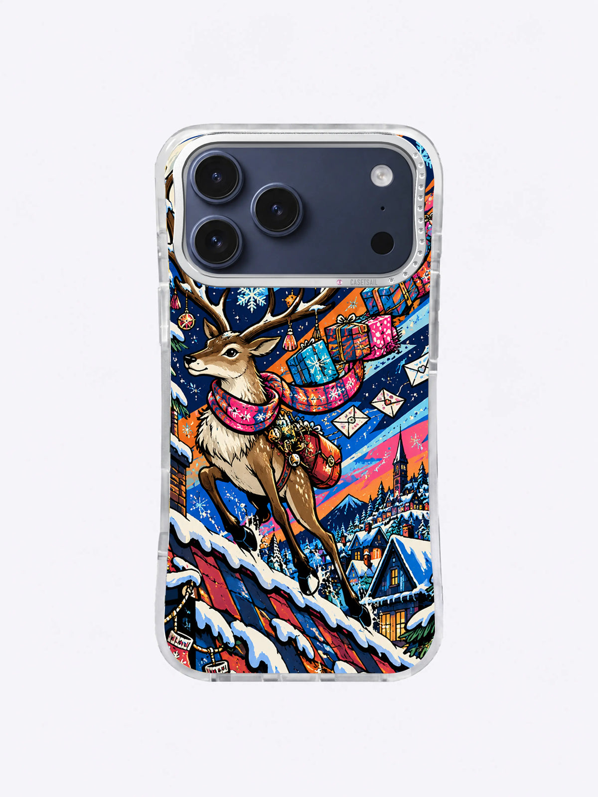 Midnight Antler Courier iPhone case in Antler Lantern Route artwork