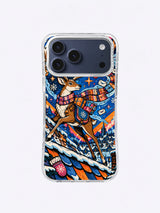 Midnight Antler Courier iPhone case in Cobalt Parcel Sprint artwork