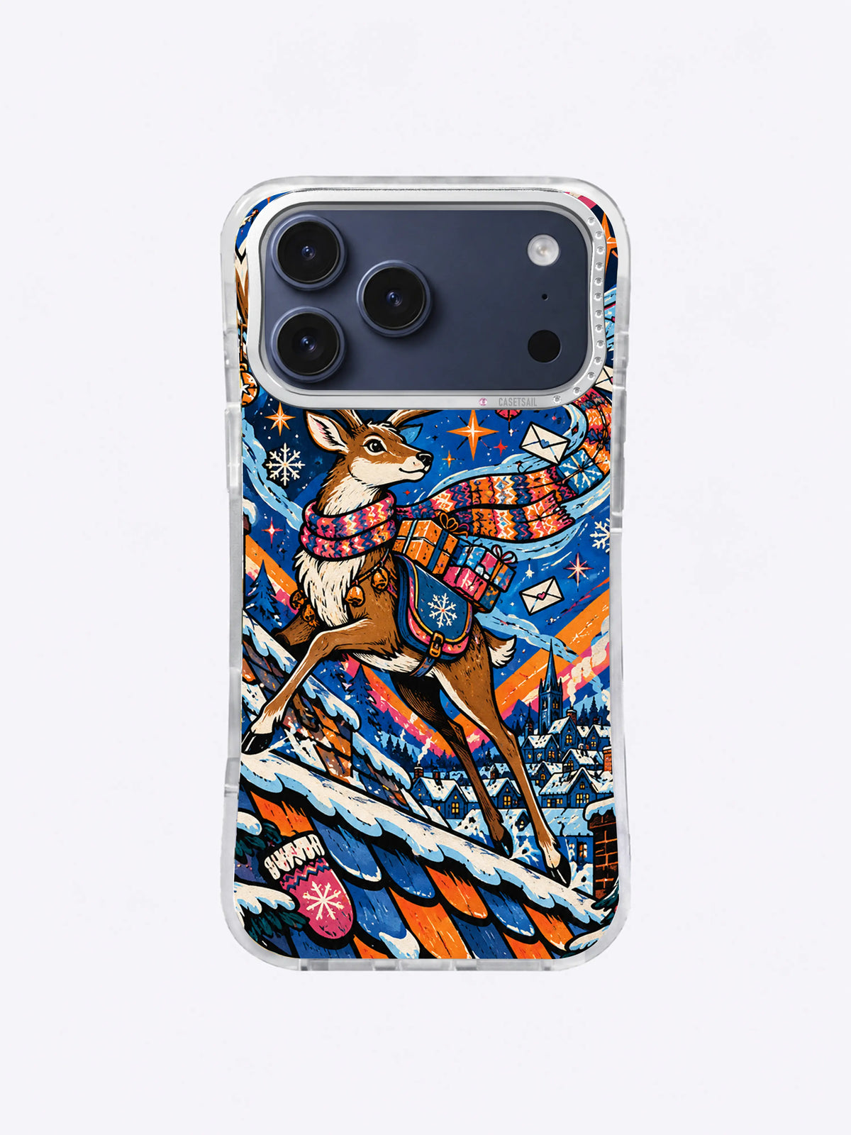 Midnight Antler Courier iPhone case in Cobalt Parcel Sprint artwork