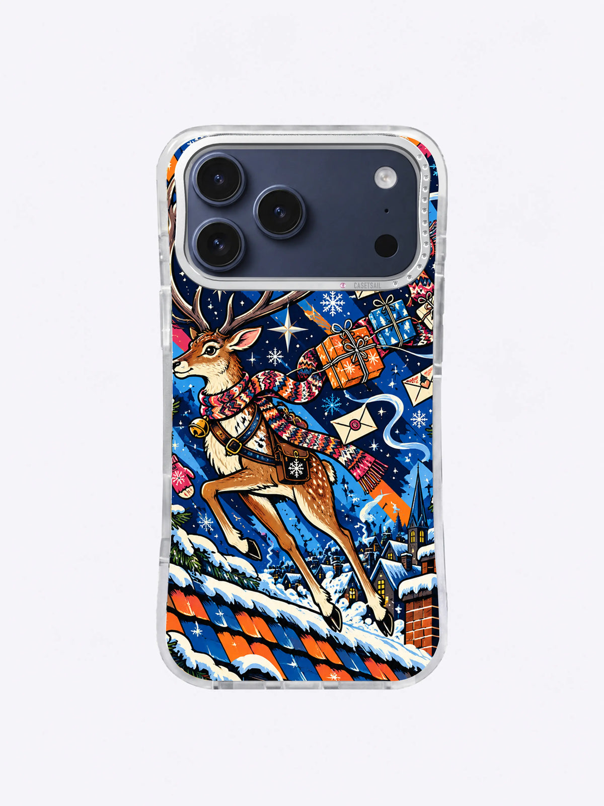 Midnight Antler Courier iPhone case in Snowline Courage Trail artwork