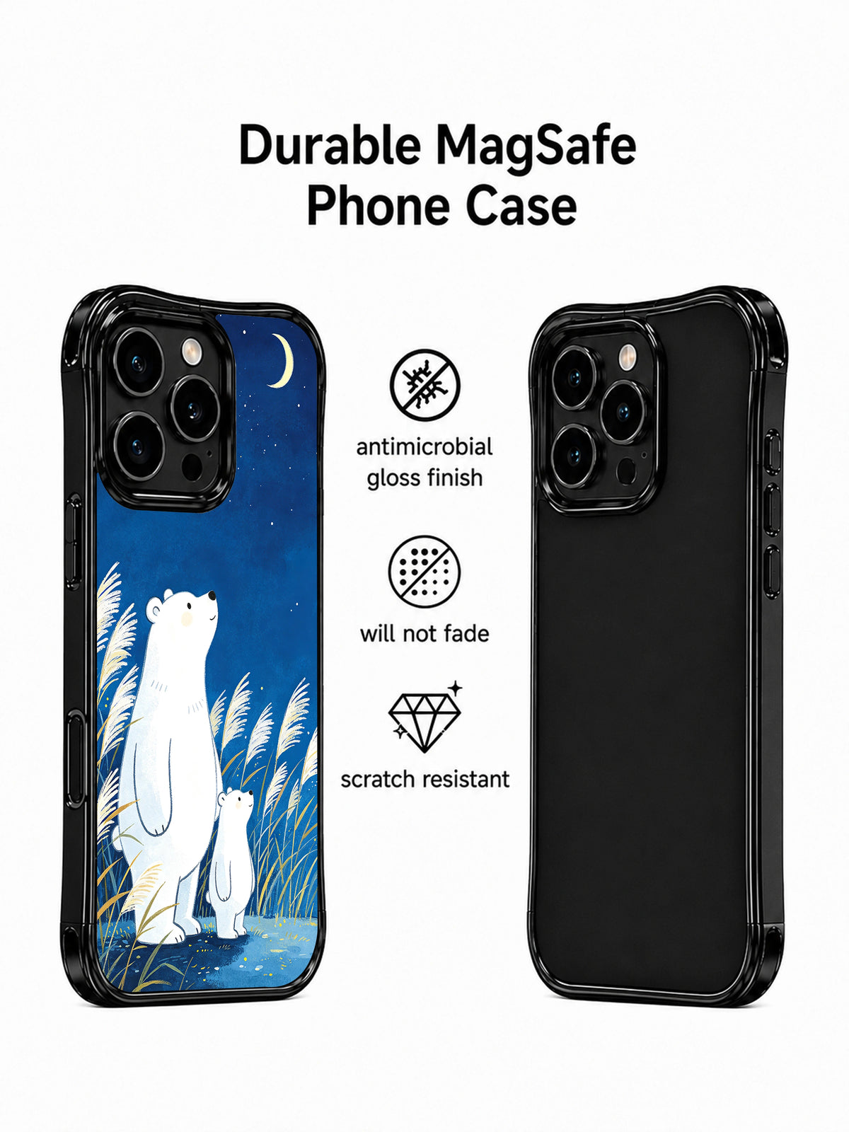 Midnight Blue Bears iPhone 14 Pro Max case product view 3