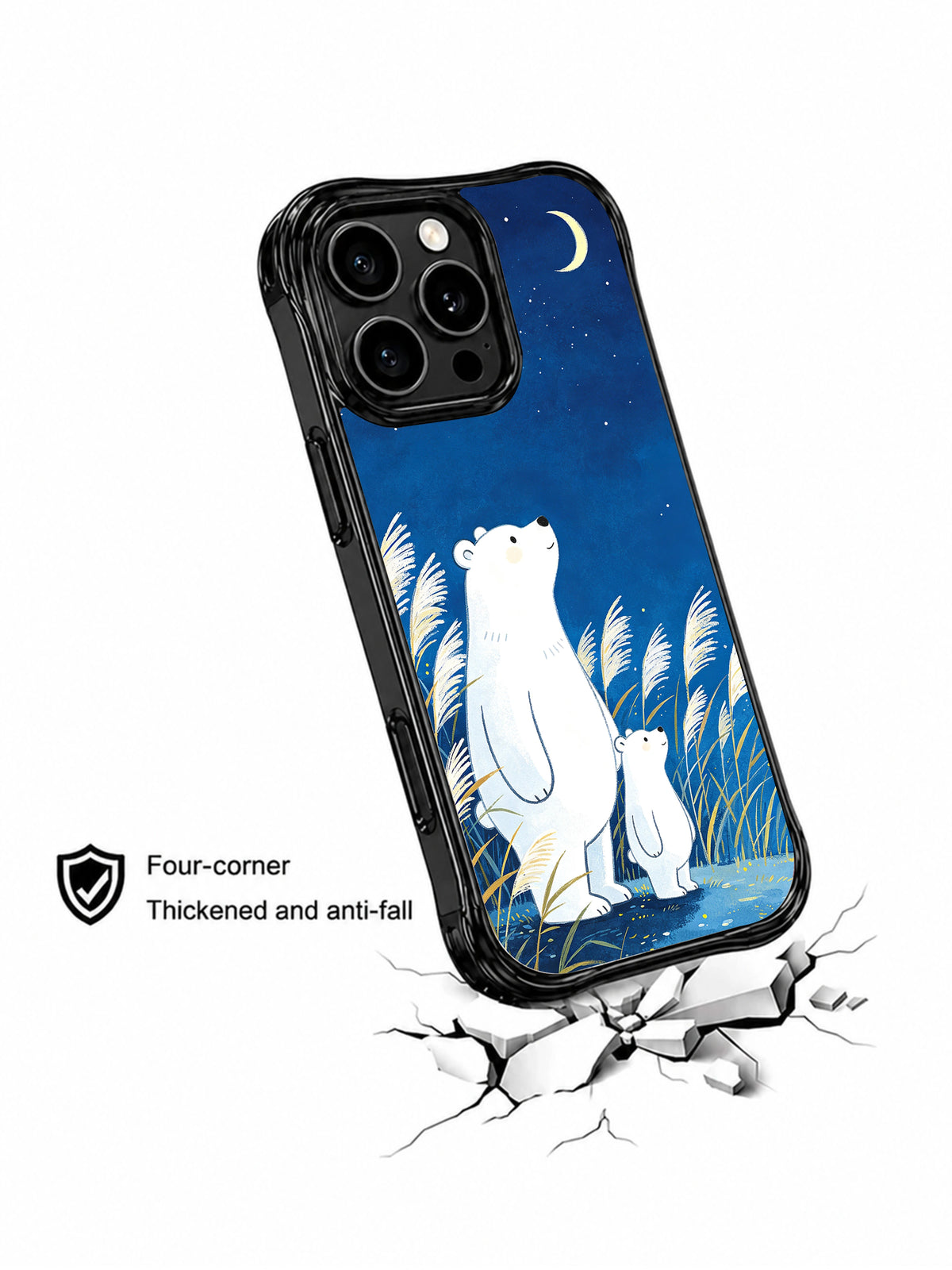 Midnight Blue Bears iPhone 14 Pro Max case product view 4