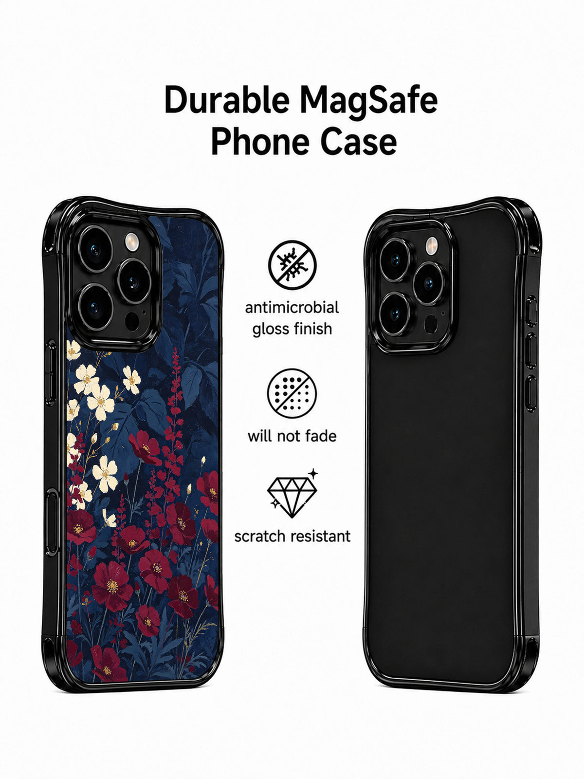 Midnight Botanical Symphony iPhone 15 Pro case product view 3