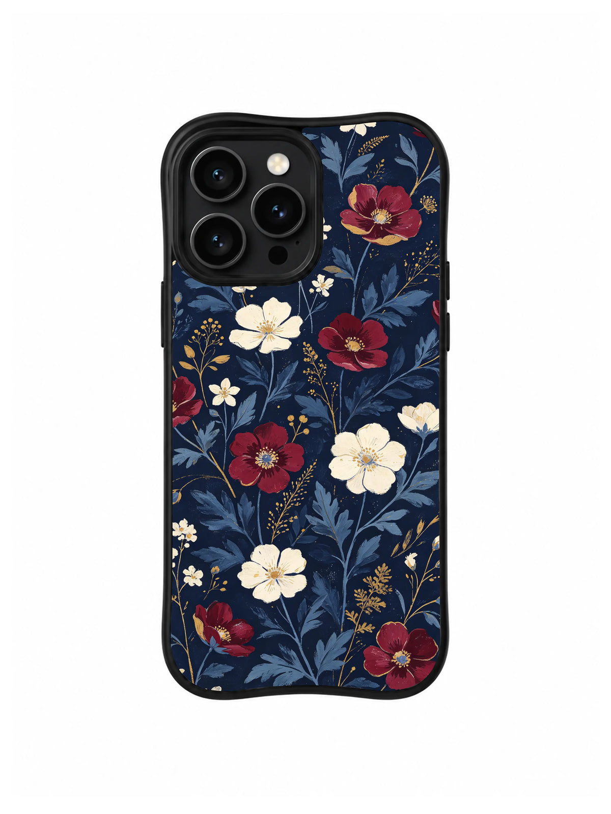 Midnight Wildflower Score pattern on iPhone 15 Pro case