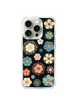 Midnight Coral Garden pattern iPhone 15 Pro case