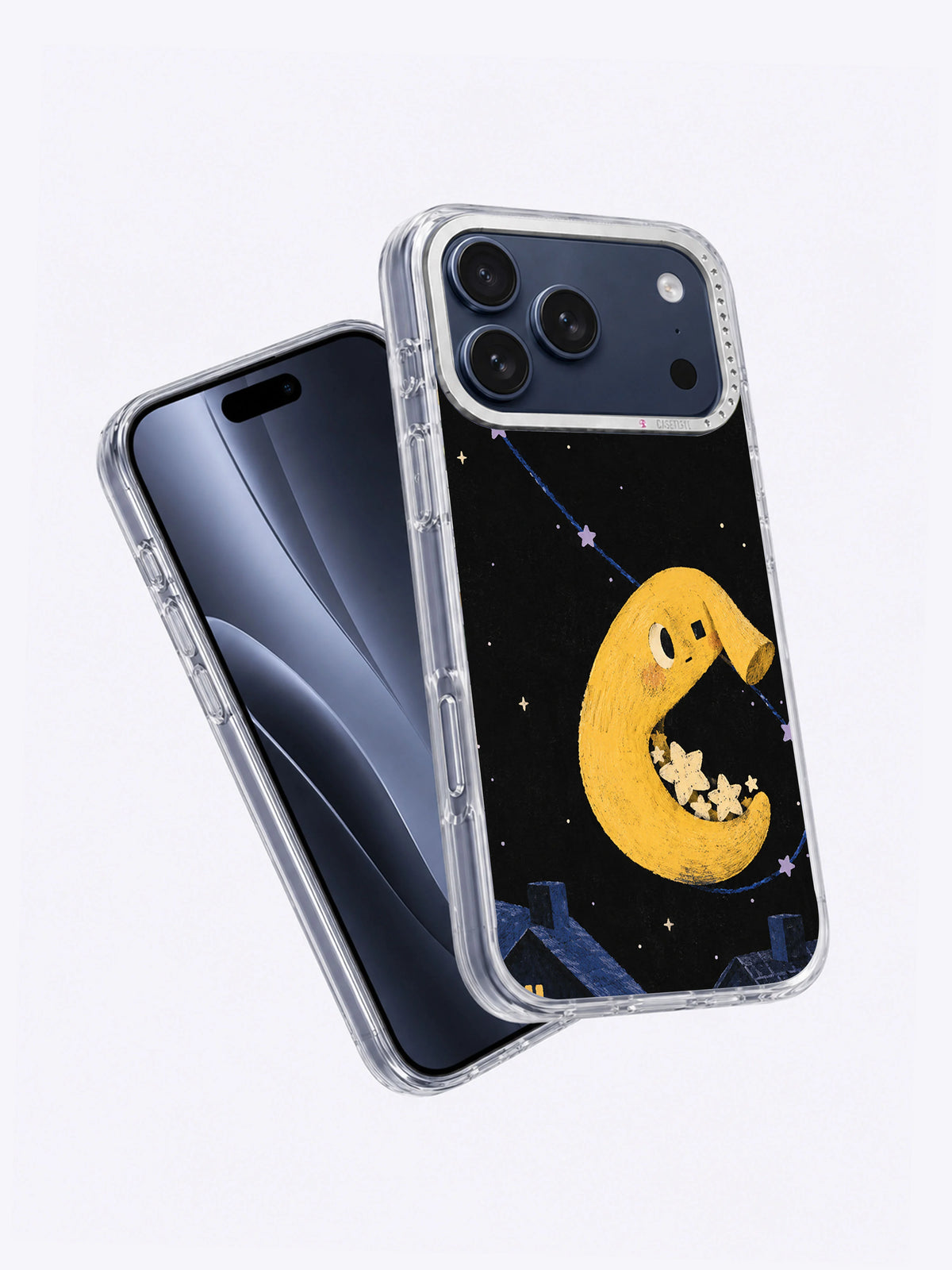 Angled product view of The Midnight Crumb Thief iPhone 17 Pro Max case