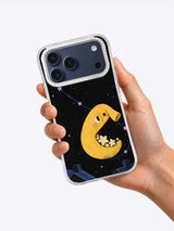 Hand holding The Midnight Crumb Thief iPhone 17 Pro Max case