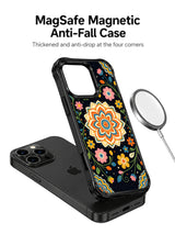 Midnight Folk Art Garden iPhone 15 Pro MagSafe case detail