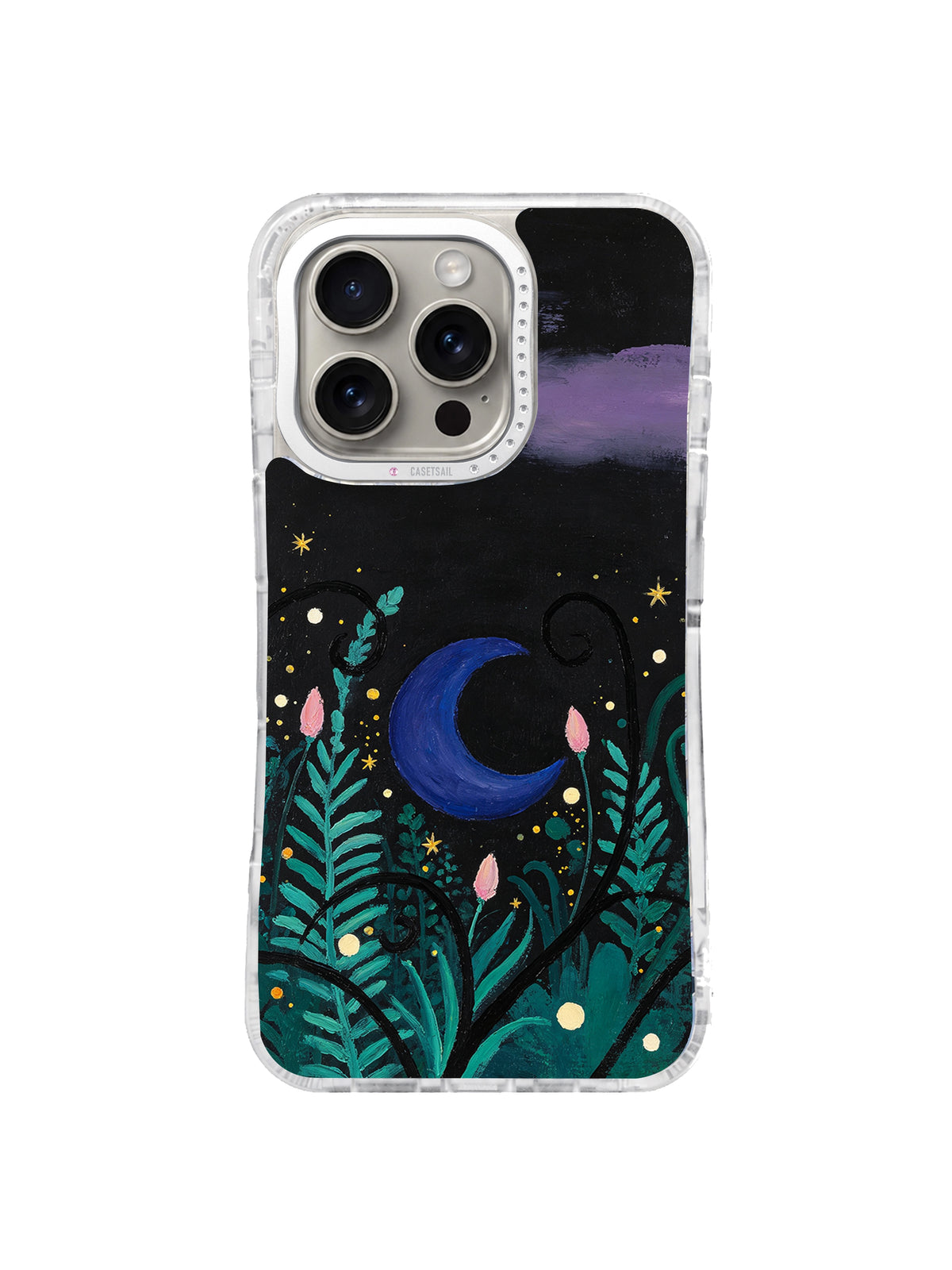 Midnight Garden Dream celestial iPhone 16 Pro case front view