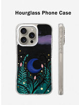 Moon garden art iPhone 16 Pro case front and side view