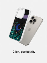 Midnight botanical iPhone 16 Pro case separated view