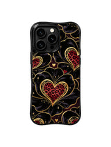 Nested Leopard Hearts artwork for iPhone 16 Pro case