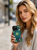Product or handheld view of the Midnight Lotus Frog case