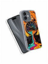 Midnight Overflow iPhone 17 case angled front and side view