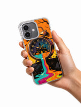 Midnight Overflow iPhone 17 case held in hand