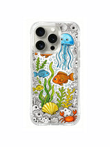 Midnight seabed council drawing artwork on an iPhone 15 Pro case