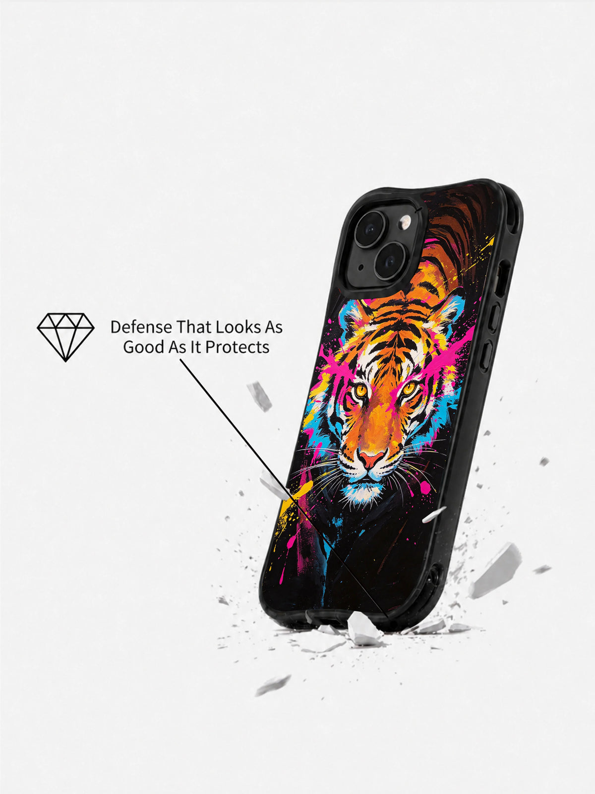 Midnight Tiger Voltage neon tiger case angle display
