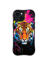 Electric Stripe Guardian neon tiger iPhone 15 Plus case