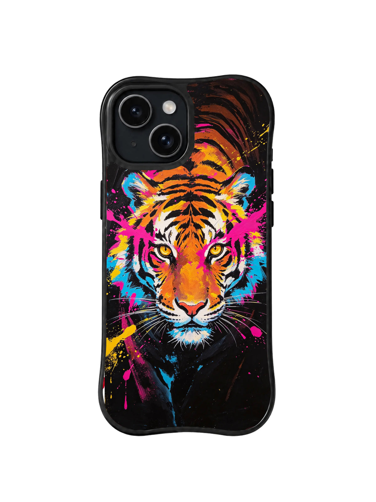 Neon Tiger Sentinel colorful tiger iPhone 15 Plus case