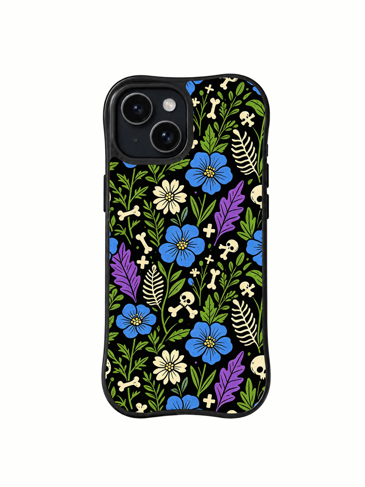 Midnight Wildflower Whispers iPhone 15 Plus case main view
