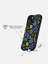 Dark floral iPhone 15 Plus case side view