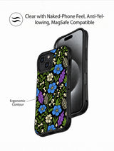 Midnight wildflower art iPhone 15 Plus case product view