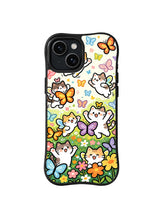 Butterfly Cat Doodles butterfly cat pattern for iPhone 15 case
