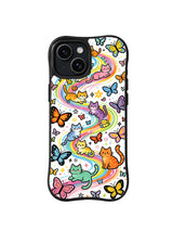 Garden Dance Kittens butterfly cat pattern for iPhone 15 case