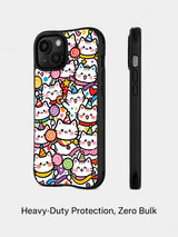 Candy Cat Carnival iPhone 15 case artwork view 2