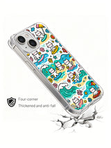 Coastal Cat Parade iPhone 15 case artwork view 4