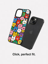 Colorful Animal Friends iPhone 15 case artwork view 4