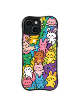 Bunny Parade animal pattern for iPhone 15 case